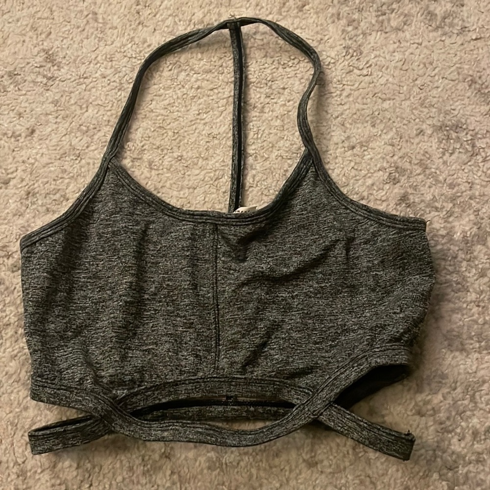 Free people gray sports bra size medium